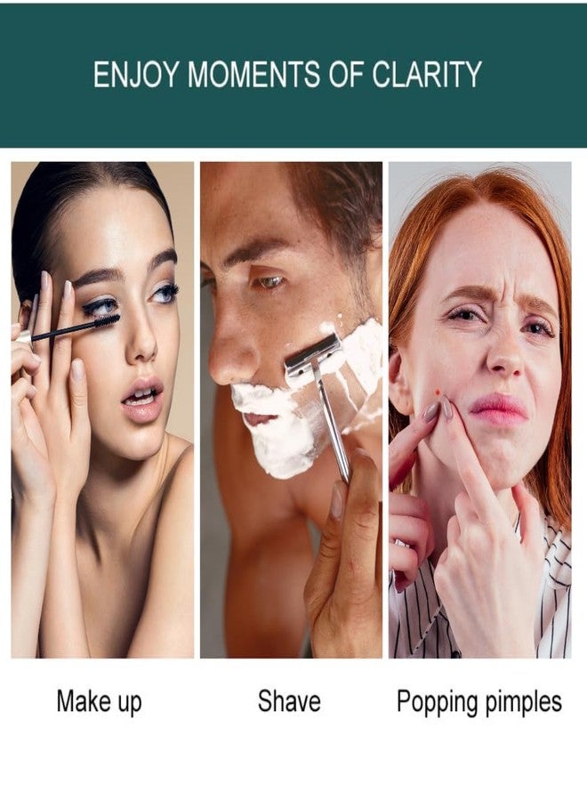 BRANCO مرآة مكبرة قابلة للتعديل مثبتة على الحائط من برانكو للمكياج والحلاقة، تدور 360 درجة، ذات وجهين، قابلة للتكبير 5 مرات، قابلة للطي للعناية الشخصية، ذراع قابل للتمديد، للجنسين (ذهبي وردي، 8 بوصة). - Image 4